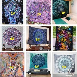 150 * 130 cm Nuovi Arazzi Bohemian Mandala Beach Arazzo Hippie Tiro Yoga Mat Asciugamano Elefante Pavone Poliestere Scialle Telo da bagno WCW604