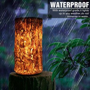 Solv￤tlampor Lampor f￶r tr￤dg￥rdsstaket Landskapslampa Utomhus Vattent￤t LED -stubbla Ljus