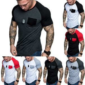 Hirigin Jogger повседневная футболка мужская футболка с коротким рукавом Slim Fit