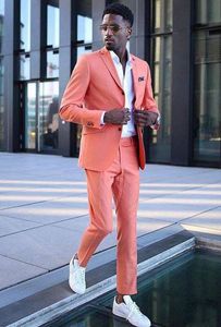 Мода Coral Mens свадьба смокинга Notch отворачивает жених жених, смокинг, популярный мужчина пиджаки куртка отличный 2 шт. Костюм (куртка + брюки + галстук) 3
