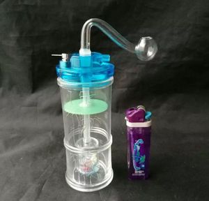 Compartment hookah glass bongs accessories   , Glass Smoking Pipes colorful mini multi-colors Hand Pipes Best Spoon glas