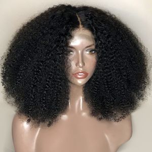 Kort Bob 13 * 4 Kinky Curly Lace Front Human Hair Wigs för Kvinnor Brasilianska Remy Glueless Pre Plucked 150% Densitet 360 Lace Frontal Wig