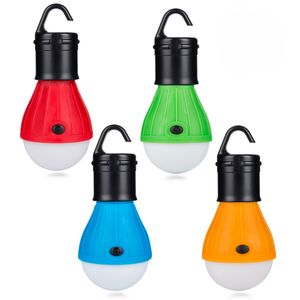 Mini Portable Lantern Tent Light LED Lampor Nödlampa Vattentät Hängande krok ficklampa för camping 4 färger använder 3a