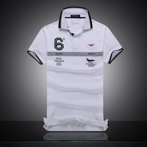 Tamanho americano bordado camisa polo listrada shorts de algodão sólido verão camisetas masculinas polos camisas plus size de alta qualidade