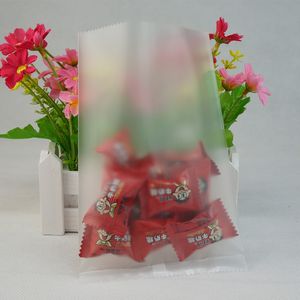 Frosted Transparent Flat Bag, 200pcs/9x13cm Matte Clear Plastic Flat Sack, Top Open Pack Chocolate Food Packaging Sachet Heat Sealable