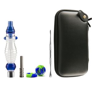 CSYC NC037 Kit Pipa da fumo Cannuccia con 510 Filettatura Titanio Quarzo Chiodo Acciaio Dab Strumento Tubi per acqua a mano in vetro Oil Rig Bong