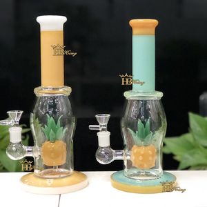 11-Zoll-Ananas-Glasbong, hohe, berauschende Glaswasserpfeife, große dicke Glas-Dab-Rig-Ölplattform mit Schüssel