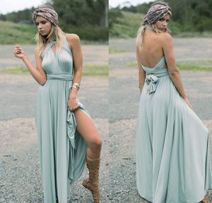 2020 Bridesmaids Dresses for Wedding A Line Chiffon Sexy Bridesmaid Dress Bandage Summer Party Multiway Dress Infinity Convertible Ladies