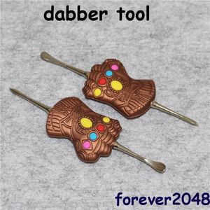 Nova Ferramenta de Dabber 4 Cores com adesivos de moda Anexo de aço inoxidável Dab ferramenta de 120 mm