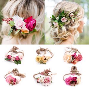 Frauen Mädchen Schönheit Festliche Hochzeit Natur Boho Blume Haar Girlande Krone Stirnband Blumenkranz Haarband Reise Nehmen Foto Prop