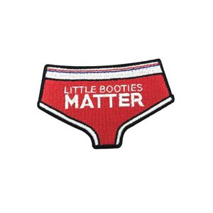 Partihandel Little Booties Matter Cartoon Letters Patch Bröststorlek Broderi Iron On För Kläd Ryggsäck Anpassad Dekoration Applique