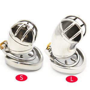 Chaste Bird Male Stainless Steel Cock Cage Penis Ring Chastity Device with Stealth New Lock Adult Sex Toys A271 Y200409