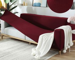 أحدث 12 الألوان 90-140cm نسيج أريكة غطاء تمتد شاملة أربعة مواسم عالمي عالمي على شكل L غطاء أريكة