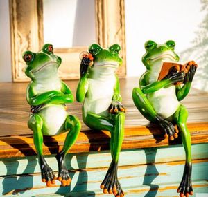 American creative resin cartoon frog crafts wine cabinet TV cabinet living room children room decoration home accessories