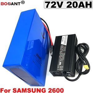 72V 20AH E-bike lithium battery pack 36V 48V 60V 20AH 1000W 1500W electric bicycle battery for Samsung 18650 cell +5A Charger