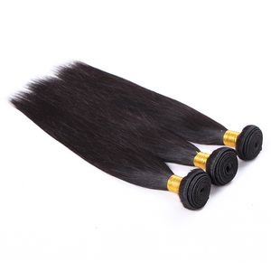 Virgin Brazilian Human Hair 100g kawałek 3 wiązki naturalny kolor prosty włosy tkający 100 g bezpłatny wysyłka