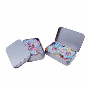 24PCS Lot Metal Rectangular Empty Hinged Tins Box Iron Containers Mini Portable Small Storage Kit Home Organizer Wedding candy bo2833