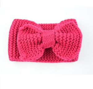 Kadınlar Lady Moda Tığ Big Bow Knot Turban Örme Başkanı Wrap Hairband Kış Kulak Isıtıcı Kafa Saç Bandı