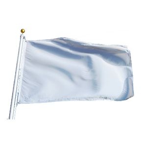 Ucuz Beyaz Bayrak Polyester baskılı 90x150cm Katı Renk Saf Bayraklar Dekorasyon 3x5ft, ücretsiz kargo