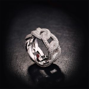 Wholesale men wedding bands cross resale online - Handmade Lovers Cross Promise ring Sterling silver Pave A Cz Party wedding band rings for women Men Hiphop Jewelry