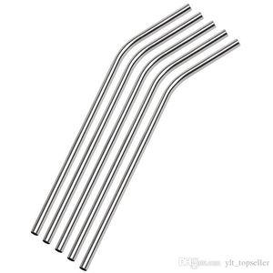 DHL Free shipping 100pcs lot Stainless Steel Straw Steel Drinking Straws 8.5" Reusable ECO Metal Drinking Straw Bar Drinks Party Stag on Sale