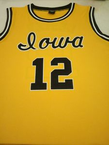 Niestandardowe mężczyźni młodzieżowe kobiety # 12 Ronnie Lester Iowa Hawkeyes Koszykówka Jersey Rozmiar S-4XL lub niestandardowy Dowolna nazwa lub numer Jersey
