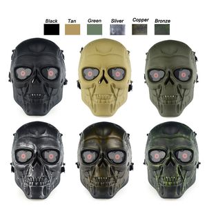 Desert Corps Mask Utomhussportutrustning Skyddsutrustning Skytte Helansikte Tactical Airsoft Terminator Mask NO03-114