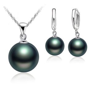 2021 Collana di alta qualità Set di gioielli in vera perla d'acqua dolce da donna, set naturali Regalo di compleanno per ragazza in argento sterling 925