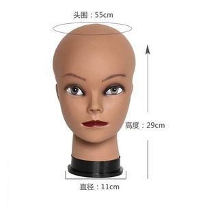 Fashion Jewelry Packaging Afro Bald Wig Block Head Mannequin African Black Skin Color Female Bareheaded Fake Hat Male Stand Xiaitextiles Cltoth Hat D072