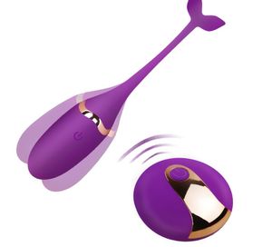 USB 충전식 진동 점프 계란 무선 원격 제어 진동기 여성을위한 섹스 토이 운동 Vaginal Kegal Ball G-spot Massager