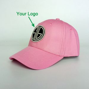 Bomull Baseball Hat Curved Brim Bent Visir Golf Trucker Tennis med Hang Tag Woven Label Sticker Fotboll Sport Custom Ball Cap