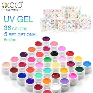 Gel per pittura a colori puri da 5 ml Soak off UV LED Nail Gel Polish Paint CANNI Original Nail Art Design Professional