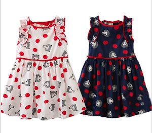 Nosić dziecięce 2020 Lato Nowa Koreańska Bawełna Cartoon Drukowana Princess Dress Girls Cute Backless Spódnica Suknia Wy672