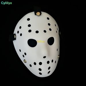 Wholesale halloween scary movie for sale - Group buy Halloween white Porous Men Mask Jason Voorhees Freddy Horror Movie Hockey Scary Masks For Party Women Masquerade