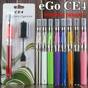 EGO-T CE4 Starter Kit 1.6ml Ce4 Atomizer Blister Packing 1100mAh 900mAh 650mAh EGO T Batteri 510 Tråd Vape Pen