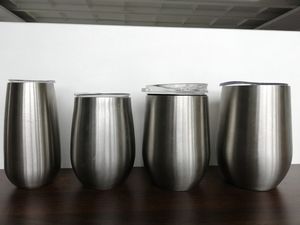 Copo de café 4 tamanhos Wine Tumbler vinho Stemless Aço, Parede, Óculos Duplo inoxidável com isolamento a vácuo