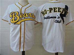 Бейсбольные майки дешевые Bad News Bears Bo Peeps Movie Baseball Jersey Button Down 100% все сшитые белые высококачественные S-XXXL