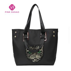 Pink Sugao designer handbags purses women tote bag chain bag travel shoulder bags cat pattern fashion army color