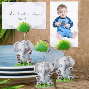 12 stks Jungle Elephant Place Card Houder met bijpassende Papieren Kaart Kinderen Verjaardagsfeestje Gunsten Baby Shower Tafel Decor levert Evenement Giveaways