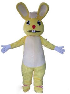 2019 Discount factory sale a yellow rabbit mascot costume with big mouth for adult to wear