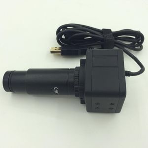 Freeshipping 5mp USB Digital elektronisk okular Industriell verktygsinspektionskamera C-montering för mikroskop med 0,5x adapter