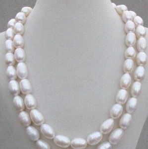 huge 35'' 9-11MM SOUTH SEA GENUINE WHITE PEARL NECKLACE 925silver
