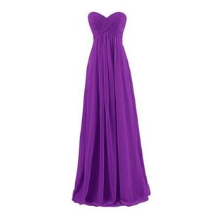 Sweetheart Bridesmaid Dresses Chiffon Sleeveless Empire Waist Maid of Honor With Ruffles Honor Bridal Gowns Special Occasion Dress