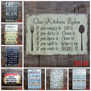 Romantic English Poetry Vintage Metal Signs Tin Sign Retro Garage Decor Plaque Metal for bar and cafe Decorative Iron Plates