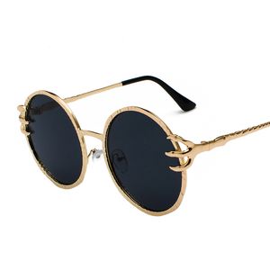 neue Designer-Steampunk-Sonnenbrille mit Klauenrahmen für Männer und Frauen, Vintage-Gothic-Rundbrille, Unisex-Designer-Sonnenbrille oculos de sol