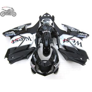 Kit de feiras de motocicleta de injeção para kawasaki ninja 250r zx250r zx 250 2008-2014 ex250 08-14 Road Race Standing Set Black West Bodywork