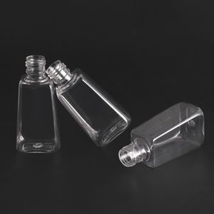 Livre DHL 30ML frasco vazio álcool recarregáveis ​​com tampas flip transparente frasco plástico Hand Sanitizer 1OZ para o uso da amostra ao ar livre