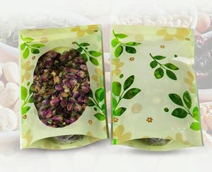 Yeşil baskı güzel plastik torba yiyecek saklama torbası Plastik ambalaj torbası Fermuar Snacks çanta toptan
