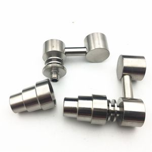 Universal Domeless GR2 Titanium Nails Baldes Bubbler Banger Nails 18.8mm 14.4mm Malejoint 4 em 1 Titanium Nail para fumar acessórios