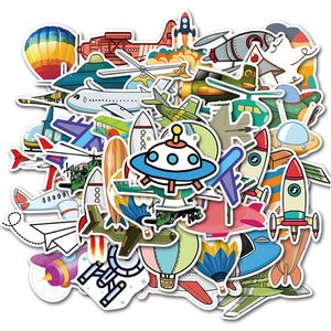 40 pcs Mixed Car Stickers Flygplan för skateboard Laptop Kylskåp Hjälm Klistermärken Pad Cykelcykel Motorcykel PS4 Notebook Gitarr PVC Dekal